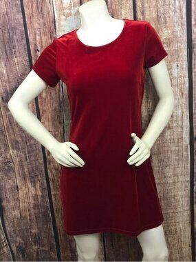 Cranberry Red Velvet Vintage Holiday Dress M